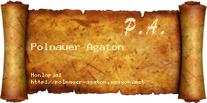 Polnauer Agaton névjegykártya